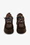 Brown Genuine Leather Suede Lace-Up Thick Sole Women's Boots - 3