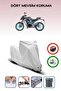 غطاء دراجة نارية متوافق مع CFmoto CF 150 متوافق مع اللون الرمادي مقاوم للماء