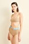 Strapless Suede Textured Oil Green Bikini Set - 3