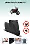 Black Rear Bag Lock Incompatible Benelli Leoncino Compatible Motorcycle Tarpaulin, 4 Seasons