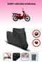 Black Rear Bag Lock Incompatible Kuba Kee 100 Compatible Motorcycle Tarpaulin, 4 Seasons