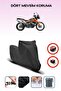 قفل حقيبة خلفية أسود غير متوافق مع KTM 790 Adventure، قماش متوافق مع الدراجات النارية، 4 مواسم