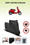 Black Rear Bag Lock Incompatible Piaggio Vespa 150 Compatible Motorcycle Tarpaulin, 4 Seasons