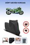 Black Rear Bag Lock Incompatible Kawasaki Zxr 750 Compatible Motorcycle Tarpaulin, 4Seasons