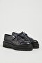 Wrapped Sole Floater Leather Buckle Casual Shoes