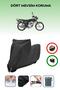 Black Lock Compatible Kanuni Breton 125 Compatible Motorcycle Tarpaulin Waterproof