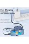 USB Adapter Storage Box with Retractable USB-C to USB-C Charging Cable - 2