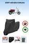 Black Lock Compatible Lambretta G350 Compatible Motorcycle Tarpaulin Waterproof