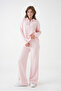 Women's Polo Neck Oversized Sweater Pants Knitwear Bottom-Top Set - 3
