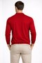 100% Wool Blend Red Polo Neck Men's Sweater - 3