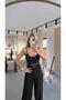 Brown Bralette with Crossed Back and Covered Chest