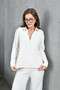 Women's Polo Neck Oversized Sweater Pants Knitwear Bottom-Top Set - 2