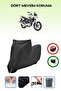 Black Lock Compatible Yamaha Ybr 125 Esd Compatible Motorcycle Tarpaulin Waterproof