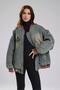 Women's Denim Fabric Quilted Lining Inside with Back Print Detail Design Jacket Coat - 2