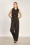 Women's Striped Palazzo Pants - Brown