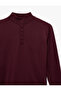 Regular Fit Long Sleeve Half Button Detailed Mock Neck Knitwear Sweater - 3