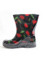 Unlined Daily Children's Rain Boots with Red Roses - 3