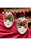 Colorful Enamel Zircon Stone Gold Color Theater Mask Earrings