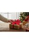 Christmas Tree Ornament Small Size Red Glitter Poinsettia Flower Poinsettia 28 cm Hpy26079 - 4