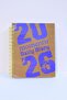 2026 Daily Agenda Y2K Moment Beige Beige Milk Brown Hard Cover Spiral Bound - 4