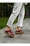 Burgundy Leather Lace-Up Women's Casual Sports - 2
