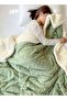 Thick Bed Blanket Double Side Lamb Cashmere Fleece Plaid Blanket - 2