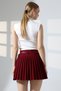 Pleated Belted Skirt with Inner Leggings - 8