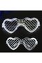 White Led Light up Heart Glasses – 3 Modes Party - Glow Glasses (4887) - 4