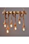 MS Retro 6-Light Farmhouse Hemp Rope Chandelier Rustic Pendant Lighting Industrial Bamboo Hanging La