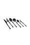Luxury Stainless Steel Cutlery Set of 6, Mirror Polished, Dishwasher Safe GiftBox Flatware Black - 3