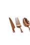Luxury Stainless Steel Cutlery Set of 6, Mirror Polished, Dishwasher Safe GiftBox Flatware rosegold - 5