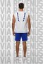 Jujutsu Kaisen Sukuna Tattoo Printed Black Sleeveless T-Shirt and Piped Jersey Fabric Sports Shorts Combination Set