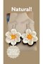 Yangsonghua Cute Earrings, Knitted Flower Design, Choose Your Color, Suitable for Daily Wear - 2