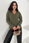 Women's V-Neck Knit Sweater – Cozy Neutral