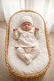 Newborn Baby Girl 100% Cotton 5-Piece Hospital Discharge Set – Powder 0-3 Months - 3
