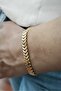 Fishbone Gold Chain Necklace Bracelet Set (45Cm-15Cm) - 4