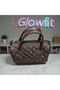 Women's Bitter Brown Quilted Mini Shoulder & Hand Bag – Zippered Single Compartment Long Strap 22X16X12Cm - 5