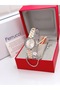 Steel Strap Minimal Case Women's Wristwatch 3 Atm Water Resistant 2 Years Warranty + Bracelet Gift - 4
