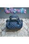 Women's Navy Blue Quilted Mini Shoulder & Hand Bag – Zippered Single Compartment Adjustable Long Strap 22X16X12 - 4