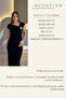 Slit Black Midi Dress with Shoulder Pad Accessories - 2