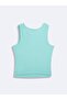Sleeveless Crew Neck Basic Blue Undershirt - 3