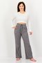 Women Regular Fit Stripe Sleepwear Bottom, Grey - 3