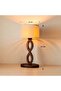 Infinity Wooden Table Lamp with Linen Shade - 4