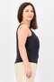 Women Tight Fit One Shoulder Sleeve Outdoor Tank Top, Charcoal - 2