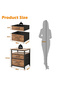 Nightstand with 2 Fabric Drawers, Premium Waterproof MDF & Sturdy Metal Frame - 2