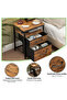 Nightstand with 2 Fabric Drawers, Premium Waterproof MDF & Sturdy Metal Frame - 3