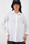 Oversized Basic White Women's Shirt 20349 - 2