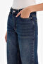 Comfort Straight High Waist Ankle-Length Jean Washed Trousers D8154Ax25Au - 4