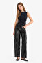 Wide Leg Zippered Regular Waist Standard Length Faux Leather Pants G1048Ax25Au - 3