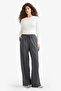 Wide Leg Elastic Waist Lace-Up Pocketed Fabric Palazzo Trousers C1428Ax25Au - 2